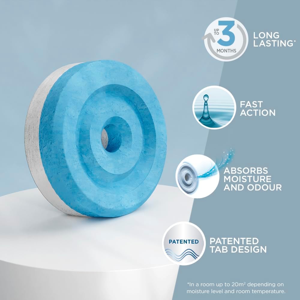 UniBond AERO 360° Moisture Absorber Neutral Refill Tab, ultra-absorbent and odour-neutralising, for AERO 360° Dehumidifier, Condensation Absorbers, 450 g ( Pack of 4)
