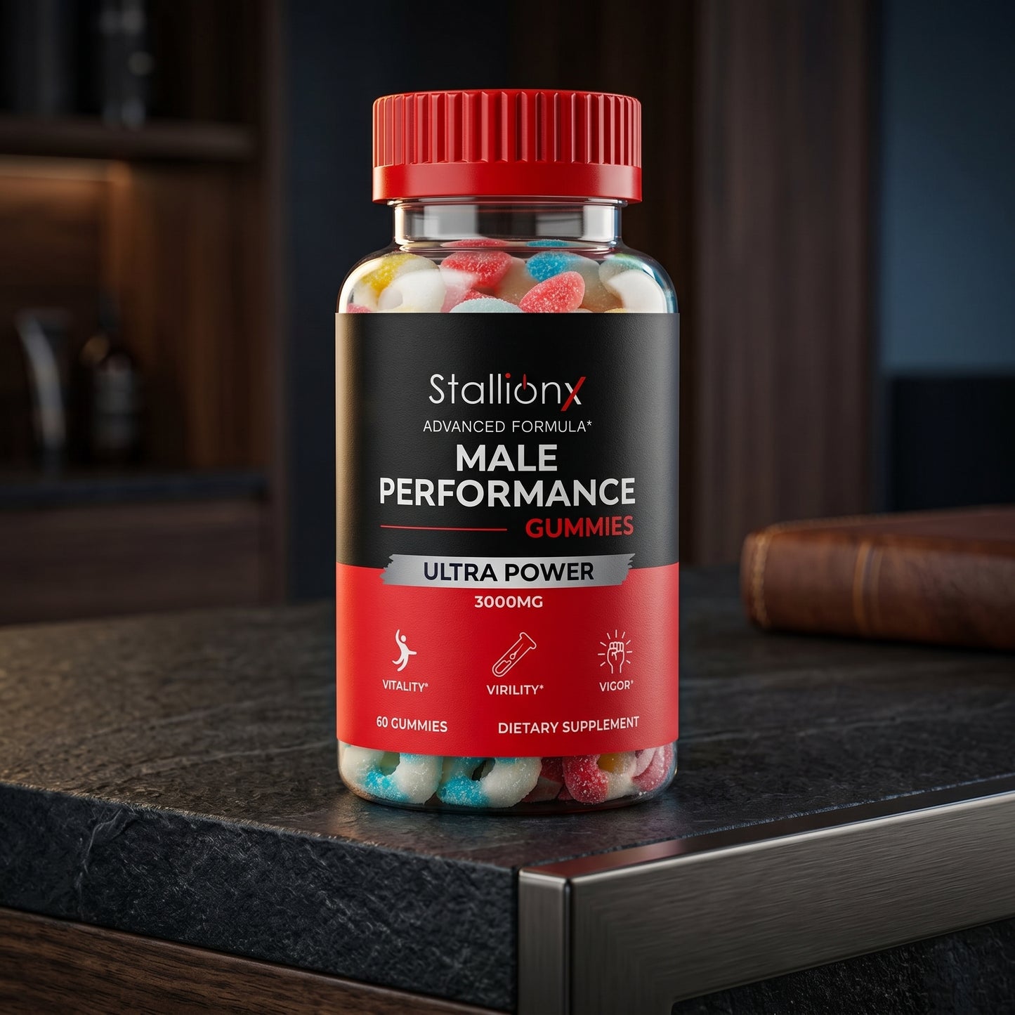 Stallion X , 60 Gummies, Supports performance, Max Serving , Boost Stamina