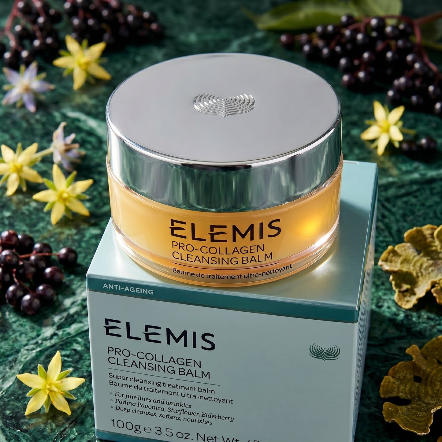 Elemis Pro-Collagen Cleansing Balm – Hydrating Makeup Remover & Nourishing Facial Cleanser