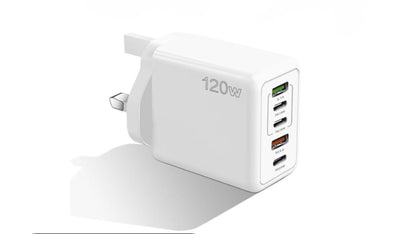 120W USB-C Fast Charger – 3 PD Ports + 2 USB | Universal Multi-Device Charging