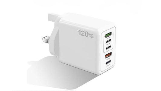 120W USB-C Fast Charger – 3 PD Ports + 2 USB | Universal Multi-Device Charging