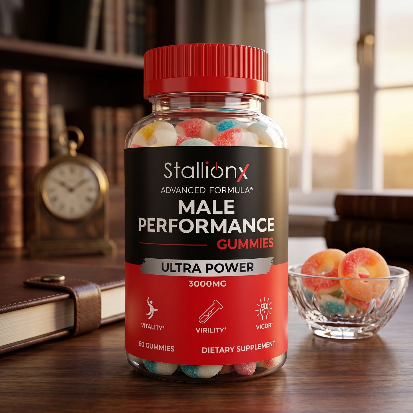 Stallion X , 60 Gummies, Supports performance, Max Serving , Boost Stamina