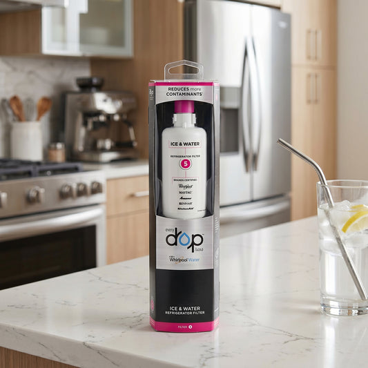 EveryDrop EDR5RXD1 Refrigerator Water Filter 5 – Genuine Whirlpool Ice & Water Filter Replacement