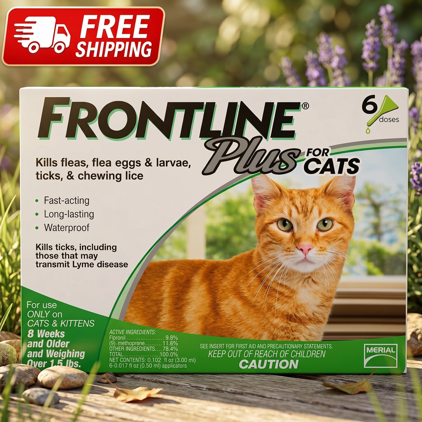 Frontline Plus Flea and Tick Treatment for Cats & Kittens