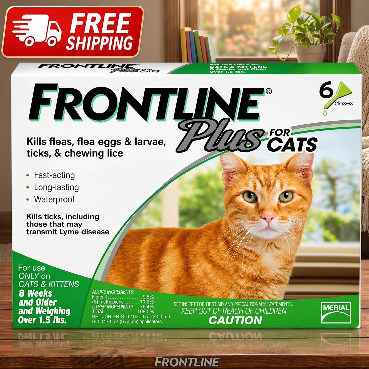 Frontline Plus Flea and Tick Treatment for Cats & Kittens