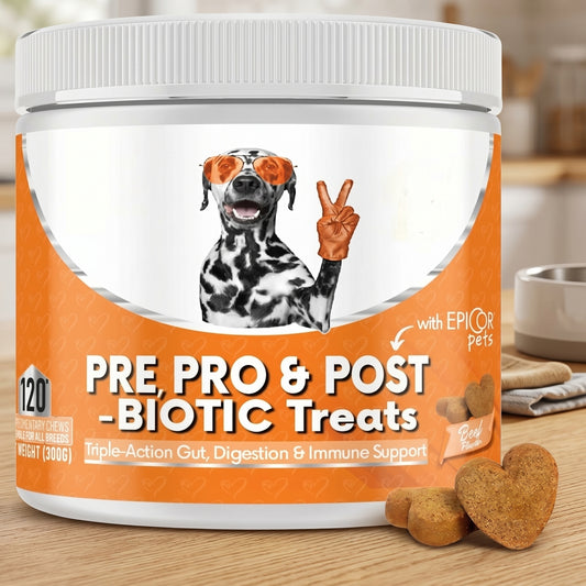 Pet Pre, Pro & Postbiotic Digestive Treats for Dogs | Gut Health & Sensitive Stomach