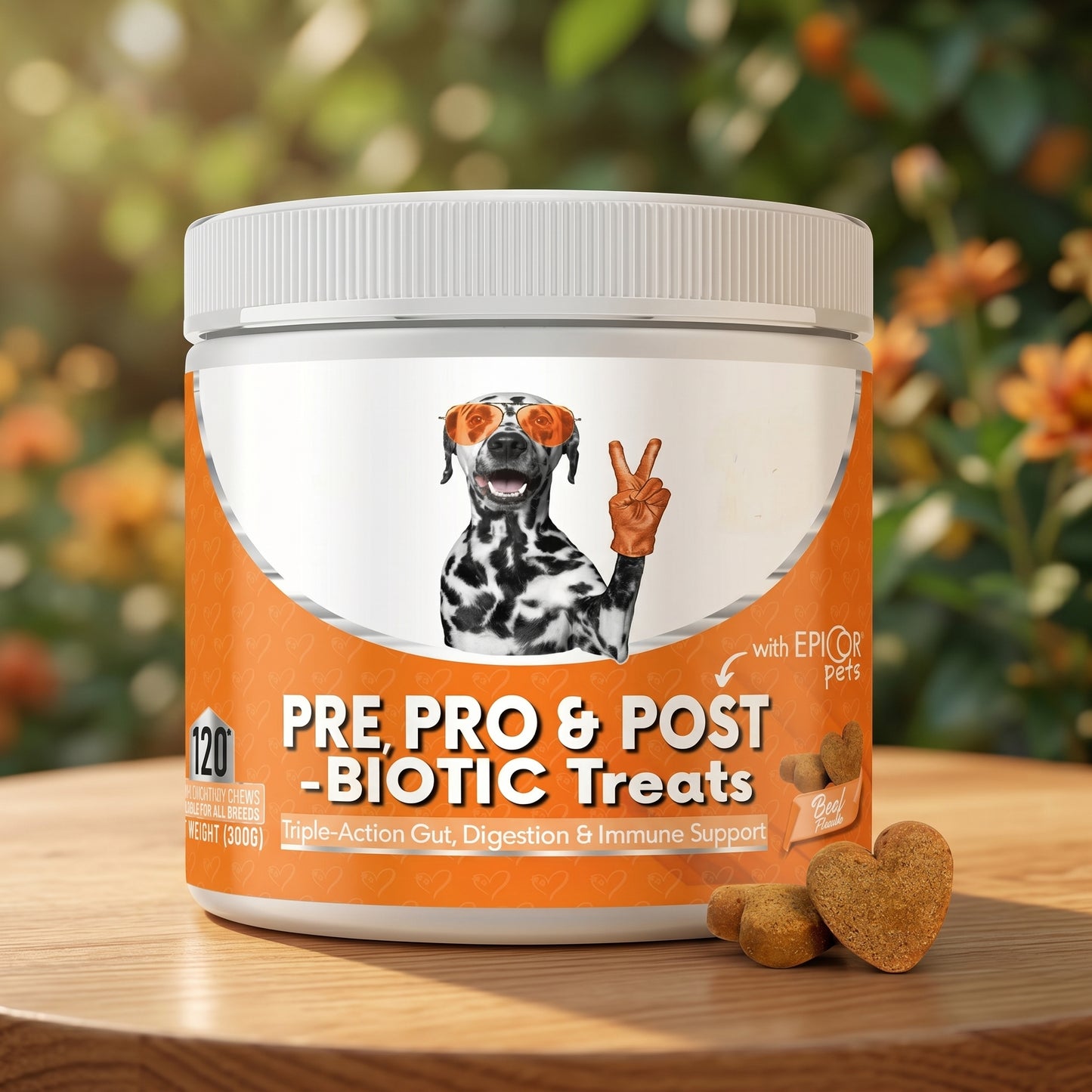 Pet Pre, Pro & Postbiotic Digestive Treats for Dogs | Gut Health & Sensitive Stomach