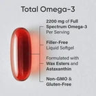 Omega-3 Fish Oil 2200mg – 120 Softgels | Wild Salmon, Krill Oil, Astaxanthin, EPA & DHA