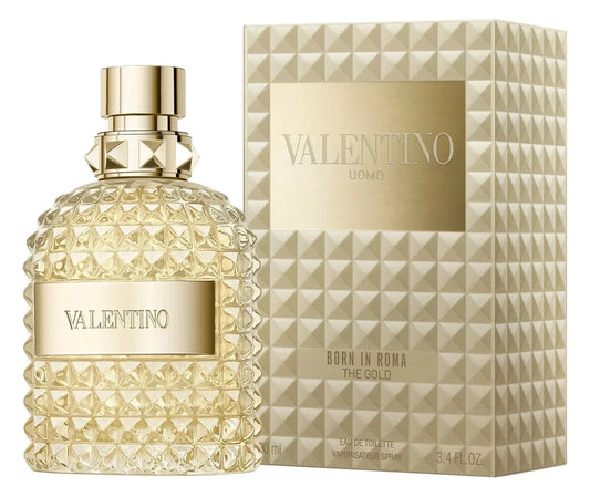 Valentino Uomo Born In Roma The Gold Eau de Toilette (EDT) for Men – 3.4 oz / 100 ml Spray