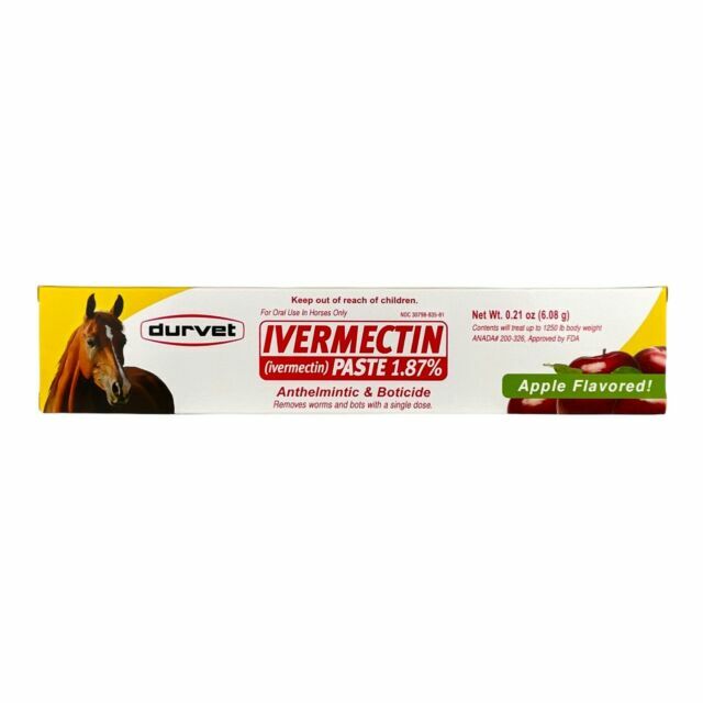Durvet Ivermectin Paste 1.87% Equine Dewormer – Apple Flavor